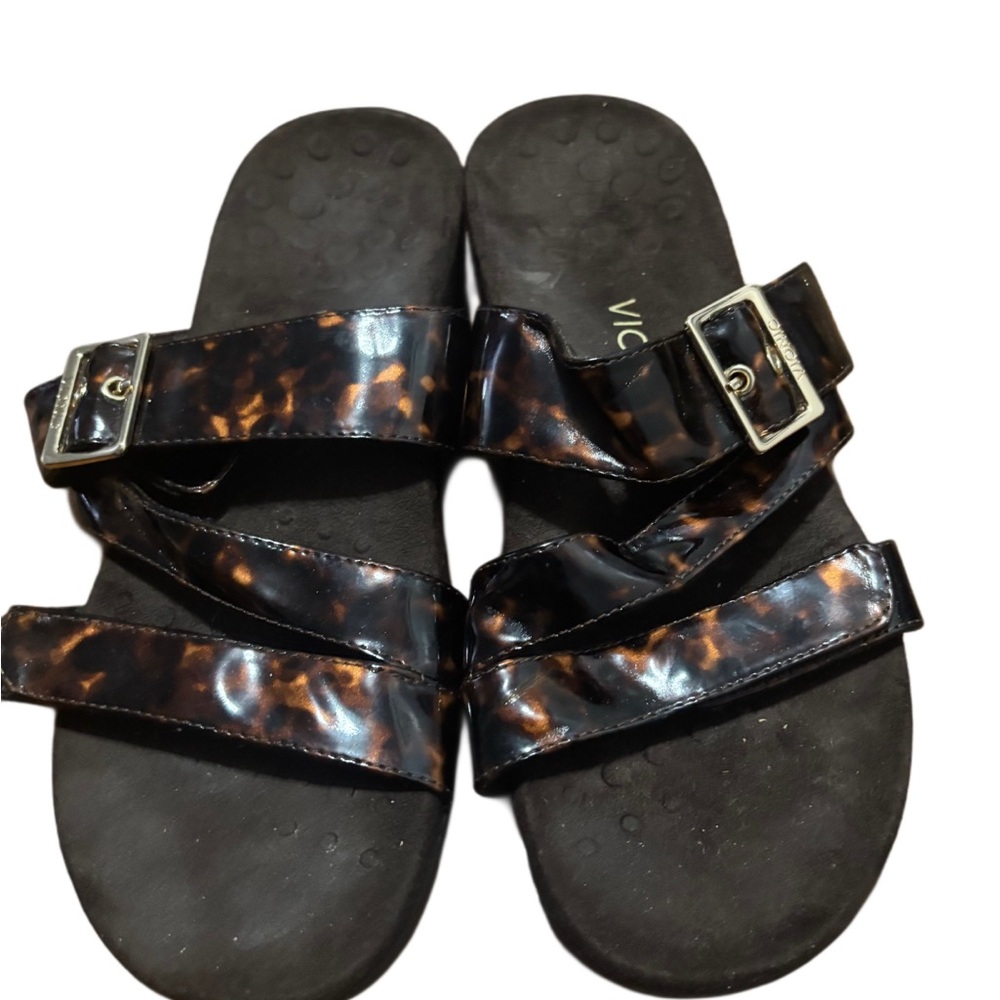 Vionic Brown Patterned Sandals - Picture 3 of 3